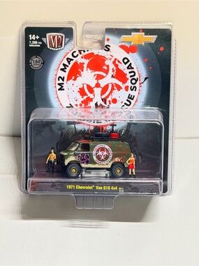 M2 Machine 1971 Chevrolet Van G10 4x4 - Green Zombie Squad Toy Vehicle